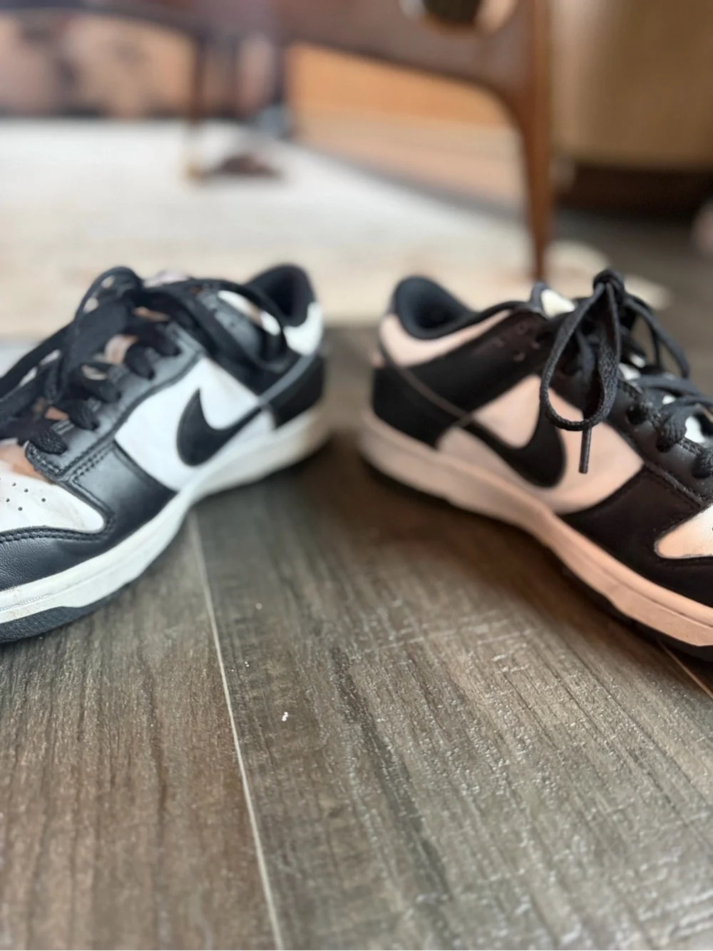Woman’s Panda Nike Low-Top Sneakers in Black and White